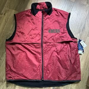 NWT! VINTAGE Pro Player SF 49ers Reversible Vented Vest, Football, XL DEAD STOCK